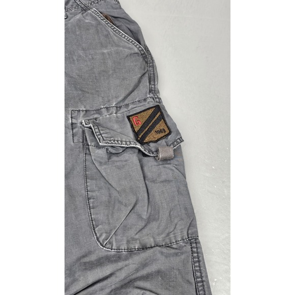 Vintage Gap Cargo Pants Womens 14 Regular Gray Military Patches Skater Grundge - Picture 6 of 10